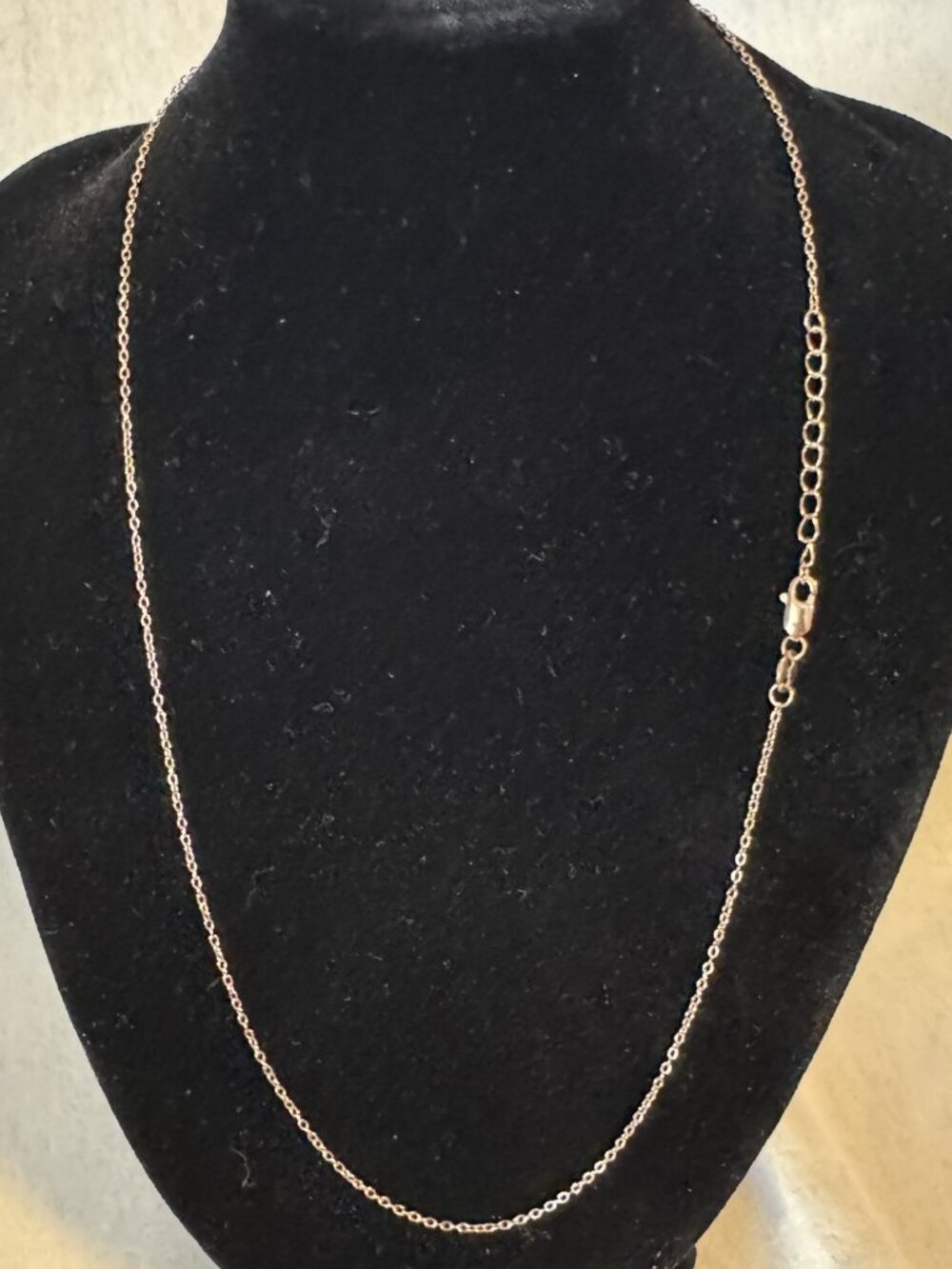 14K Rose Gold Over 925 Stainless Steel Rolo Link Chain 16"-18" .5mm Italian Made